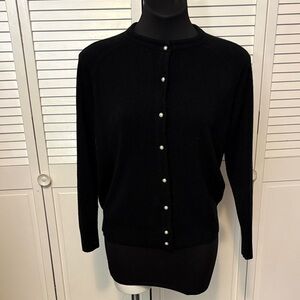 Karen Scott Black Cardigan Sweater